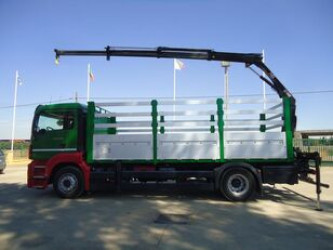 2010 MAN TGM 18 290 Flatbed Truck with Hiab 066 Crane - 331 HP - Spain