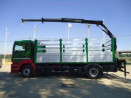 2010 MAN TGM 18 290 Flatbed Truck with Hiab 066 Crane - 331 HP - Spain